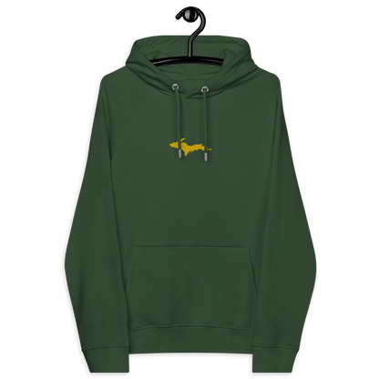 Michigan Upper Peninsula Hoodie (w/ Embroidered Gold UP Outline) | Unisex Organic