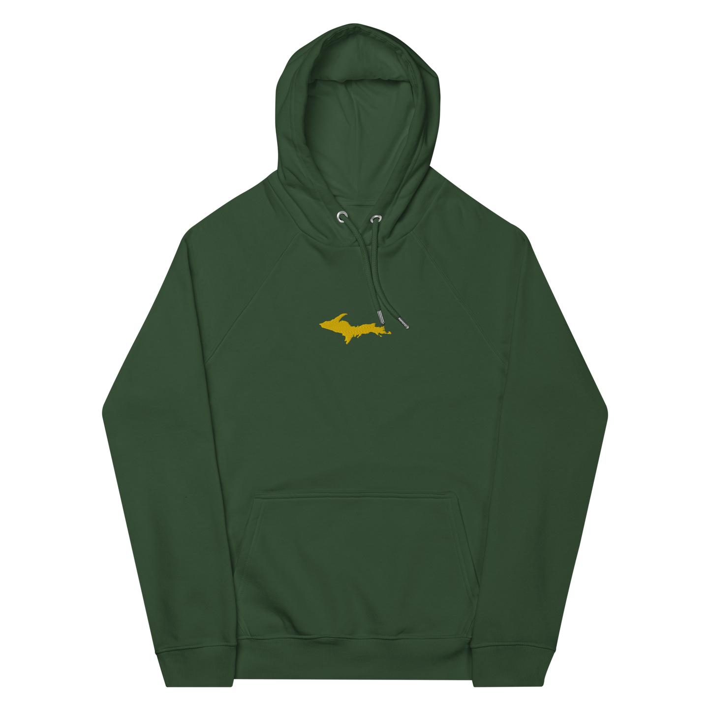 Michigan Upper Peninsula Hoodie (w/ Embroidered Gold UP Outline) | Unisex Organic