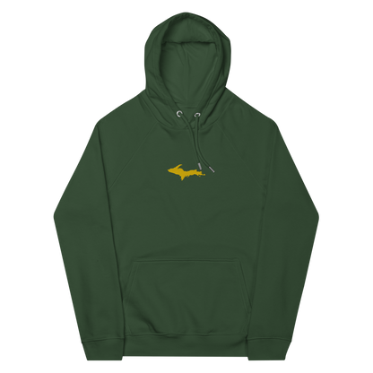 Michigan Upper Peninsula Hoodie (w/ Embroidered Gold UP Outline) | Unisex Organic