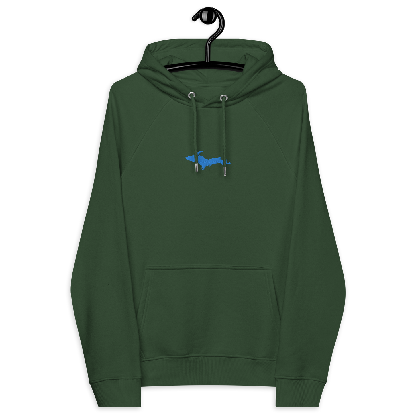 Michigan Upper Peninsula Hoodie (w/ Embroidered Azure UP Outline) | Unisex Organic