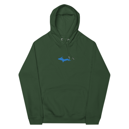 Michigan Upper Peninsula Hoodie (w/ Embroidered Azure UP Outline) | Unisex Organic