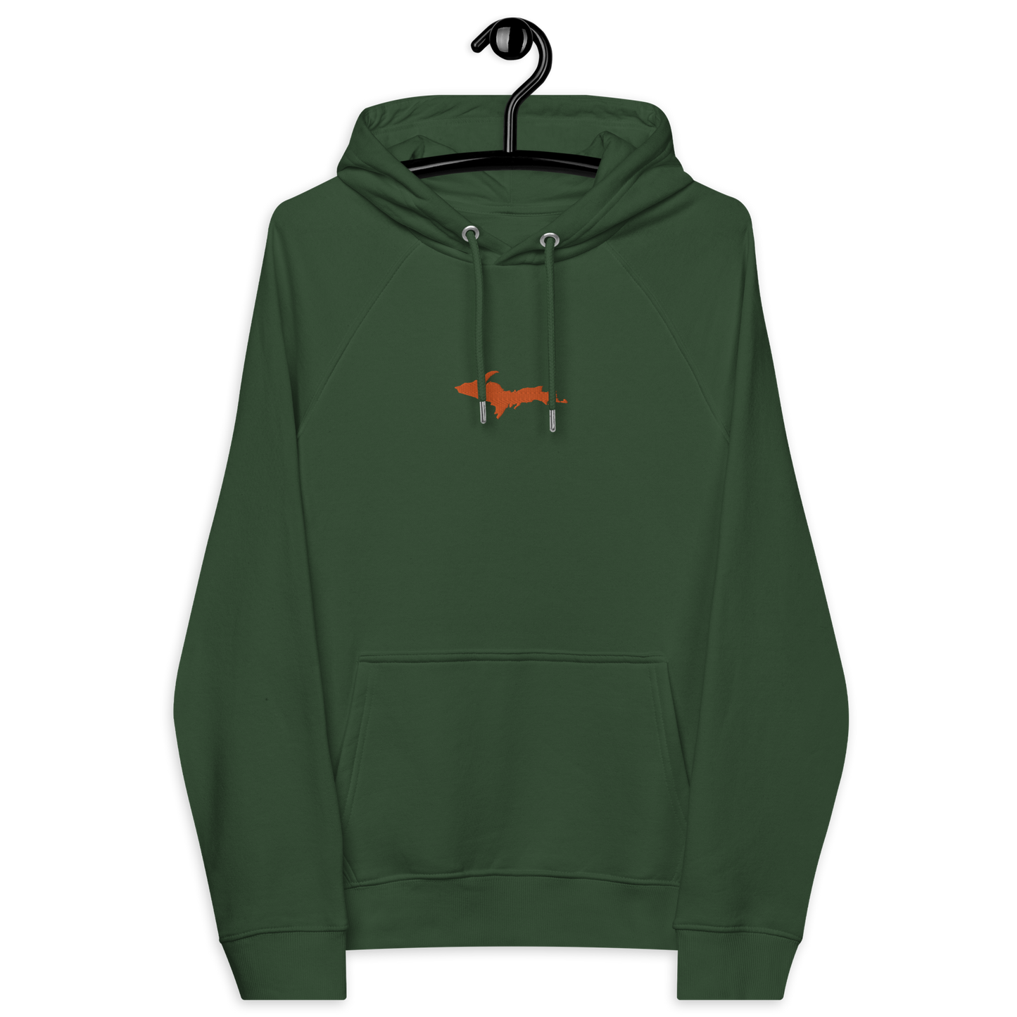 Michigan Upper Peninsula Hoodie (w/ Embroidered Orange UP Outline) | Unisex Organic