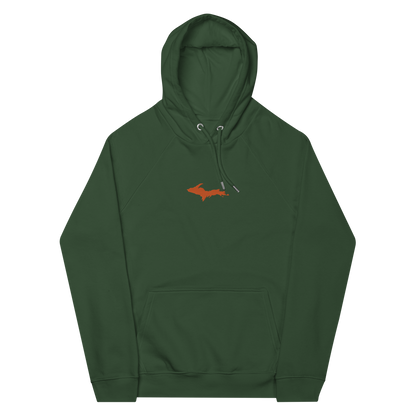 Michigan Upper Peninsula Hoodie (w/ Embroidered Orange UP Outline) | Unisex Organic