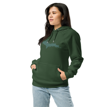 Michigan Upper Peninsula Hoodie (w/ Green UP Outline) | Organic Unisex