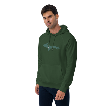 Michigan Upper Peninsula Hoodie (w/ Green UP Outline) | Organic Unisex