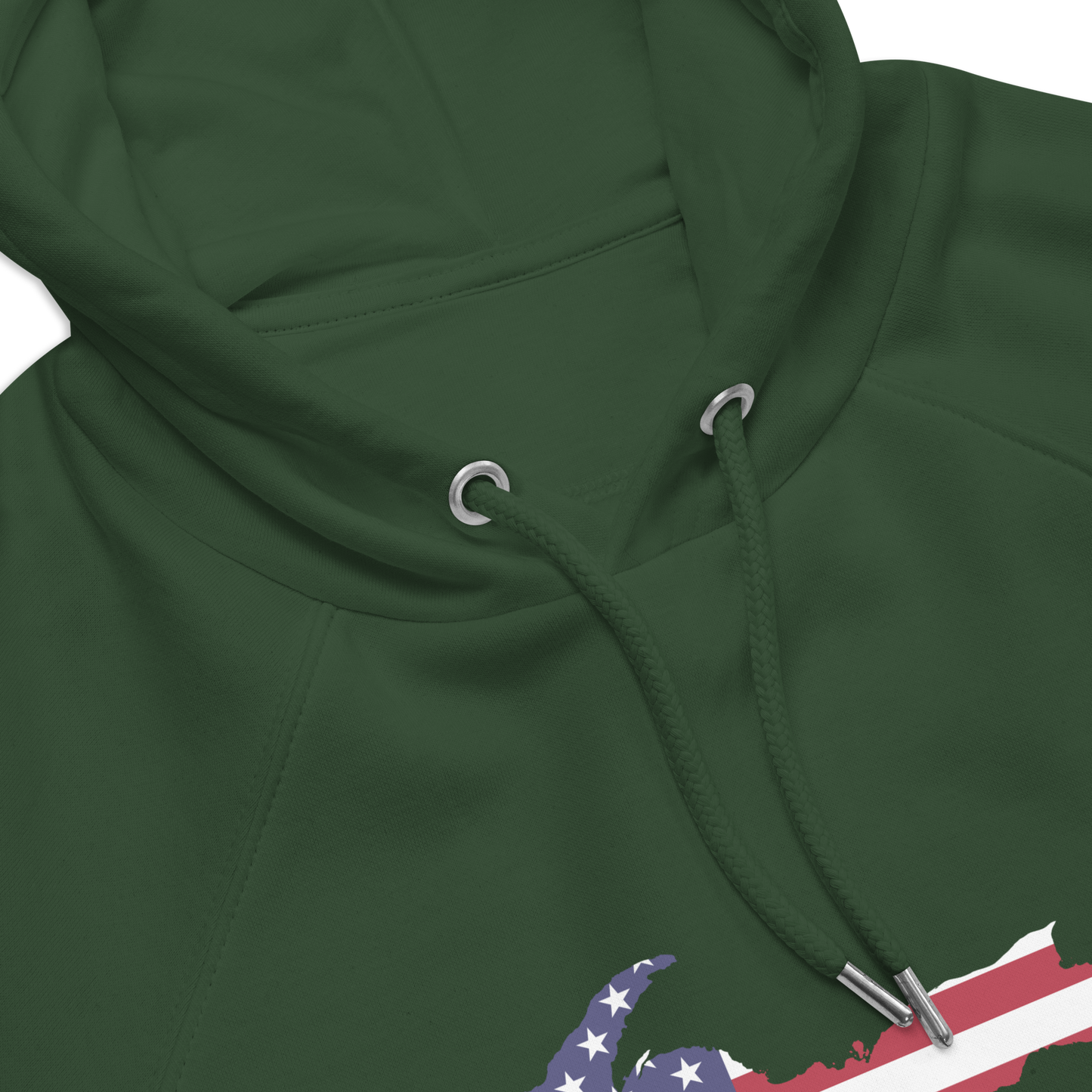 Michigan Upper Peninsula Hoodie (w/ MI USA Flag Outline) | Unisex Organic