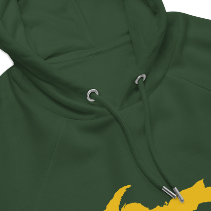 Michigan Upper Peninsula Hoodie (w/ Gold UP Outline) | Unisex Organic