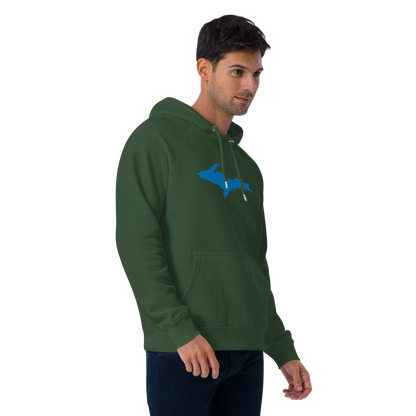 Michigan Upper Peninsula Hoodie (w/ Azure UP Outline) | Unisex Organic