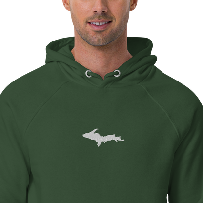 Michigan Upper Peninsula Hoodie (w/ Embroidered UP Outline) | Unisex Organic