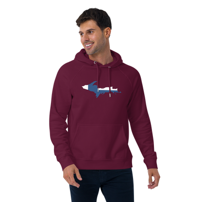 Michigan Upper Peninsula Hoodie (w/ UP Finland Flag Outline) | Unisex Organic