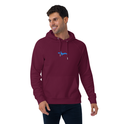 Michigan Upper Peninsula Hoodie (w/ Embroidered Azure UP Outline) | Unisex Organic