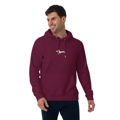 Michigan Upper Peninsula Hoodie (w/ Embroidered UP Outline) | Unisex Organic