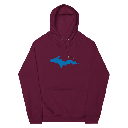 Michigan Upper Peninsula Hoodie (w/ Azure UP Outline) | Unisex Organic