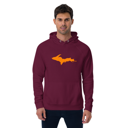 Michigan Upper Peninsula Hoodie (w/ Orange UP Outline) | Unisex Organic