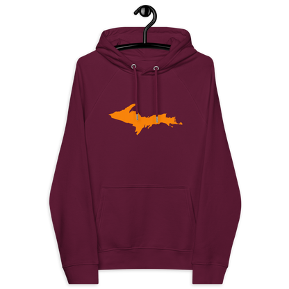 Michigan Upper Peninsula Hoodie (w/ Orange UP Outline) | Unisex Organic