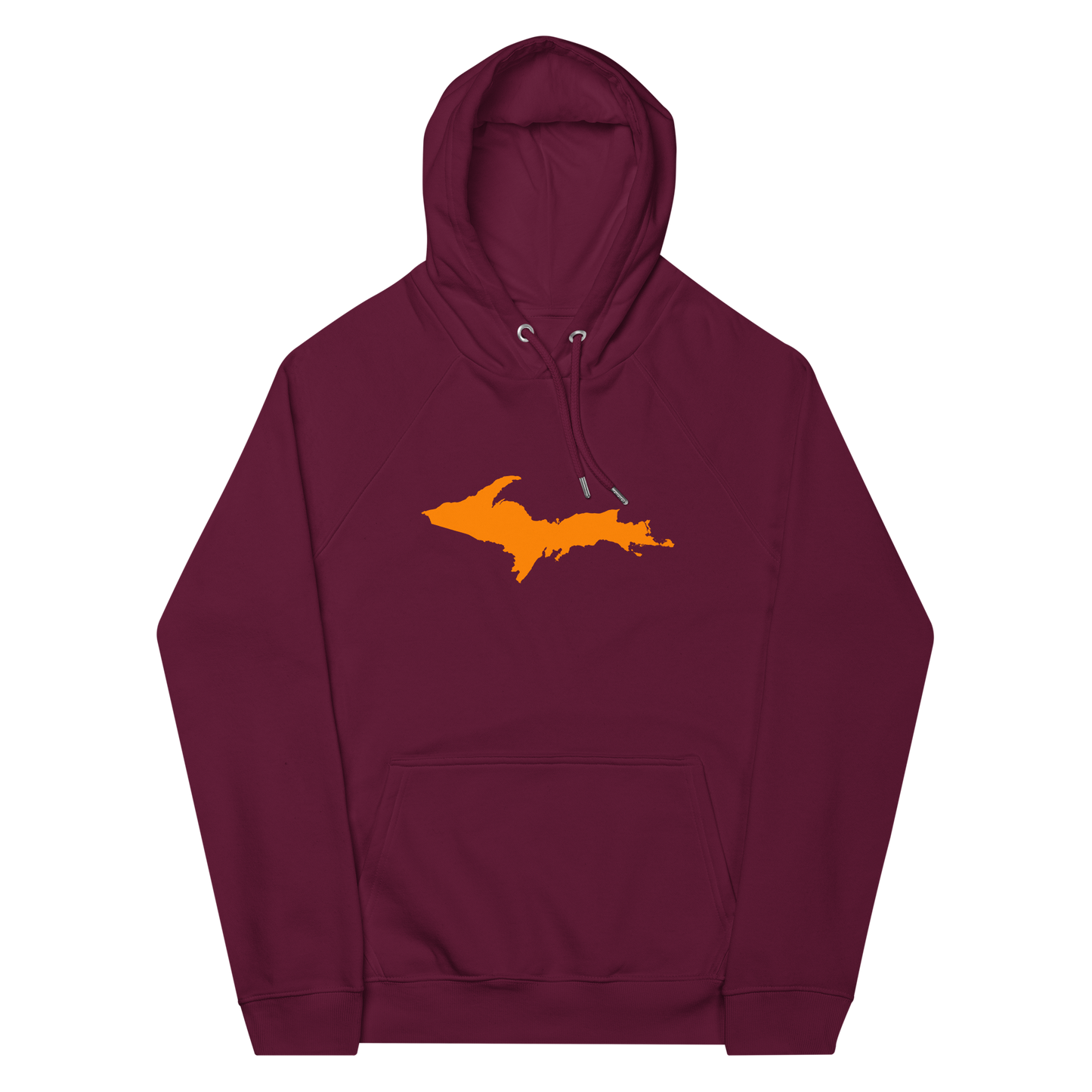 Michigan Upper Peninsula Hoodie (w/ Orange UP Outline) | Unisex Organic