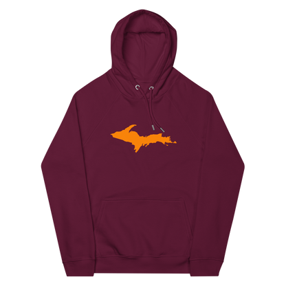 Michigan Upper Peninsula Hoodie (w/ Orange UP Outline) | Unisex Organic