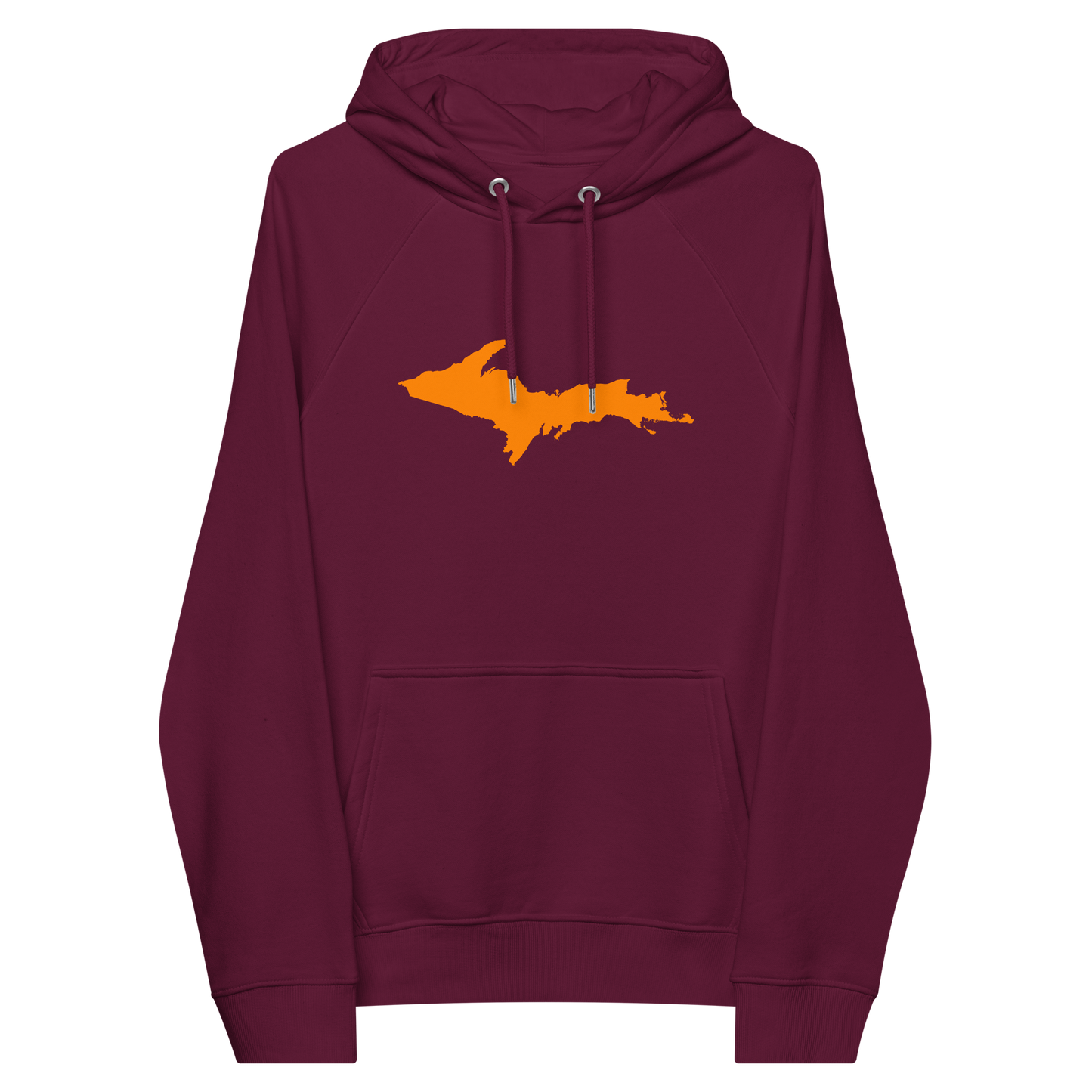 Michigan Upper Peninsula Hoodie (w/ Orange UP Outline) | Unisex Organic