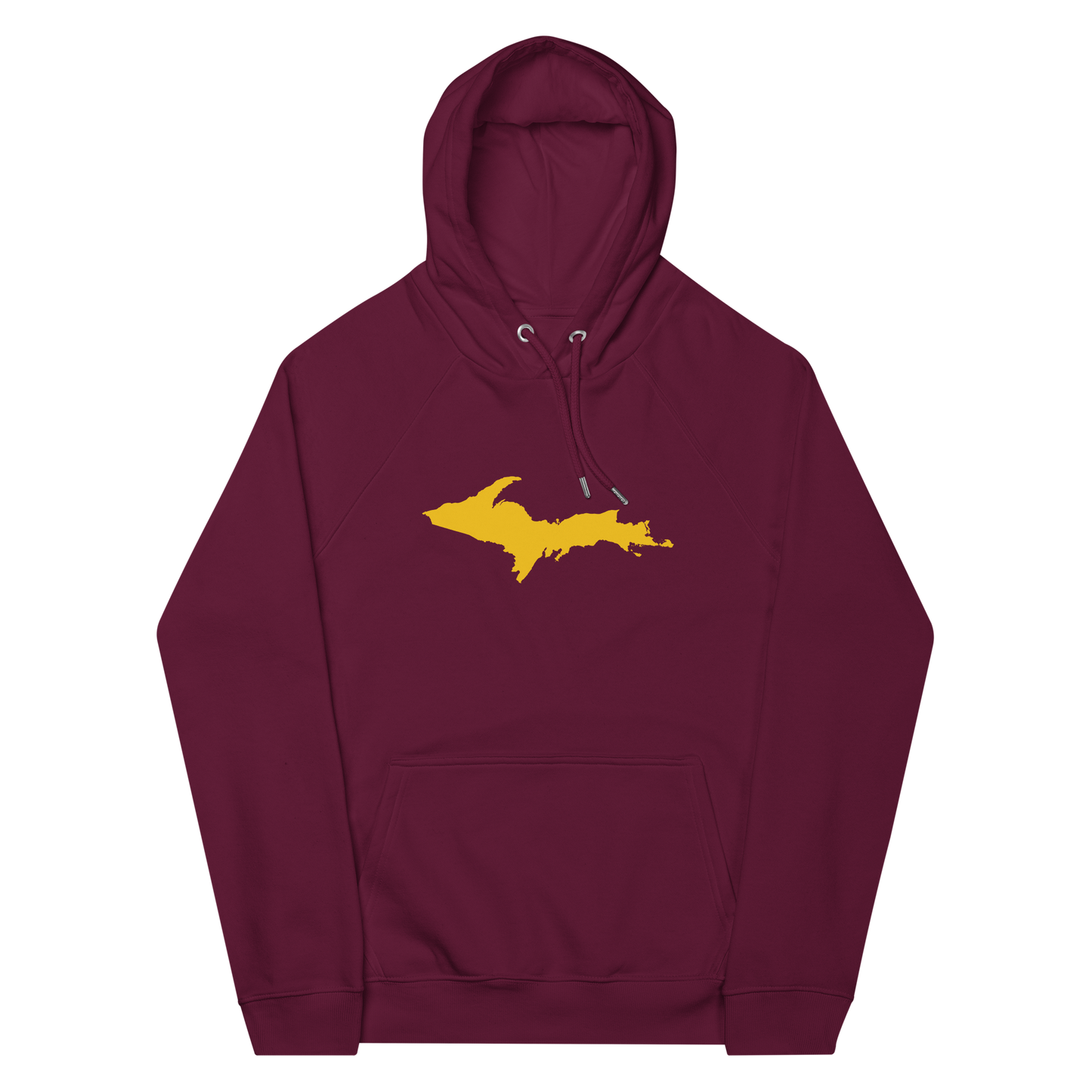 Michigan Upper Peninsula Hoodie (w/ Gold UP Outline) | Unisex Organic