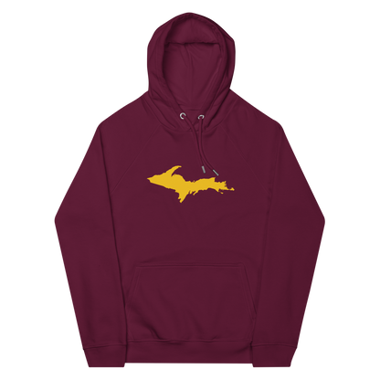 Michigan Upper Peninsula Hoodie (w/ Gold UP Outline) | Unisex Organic