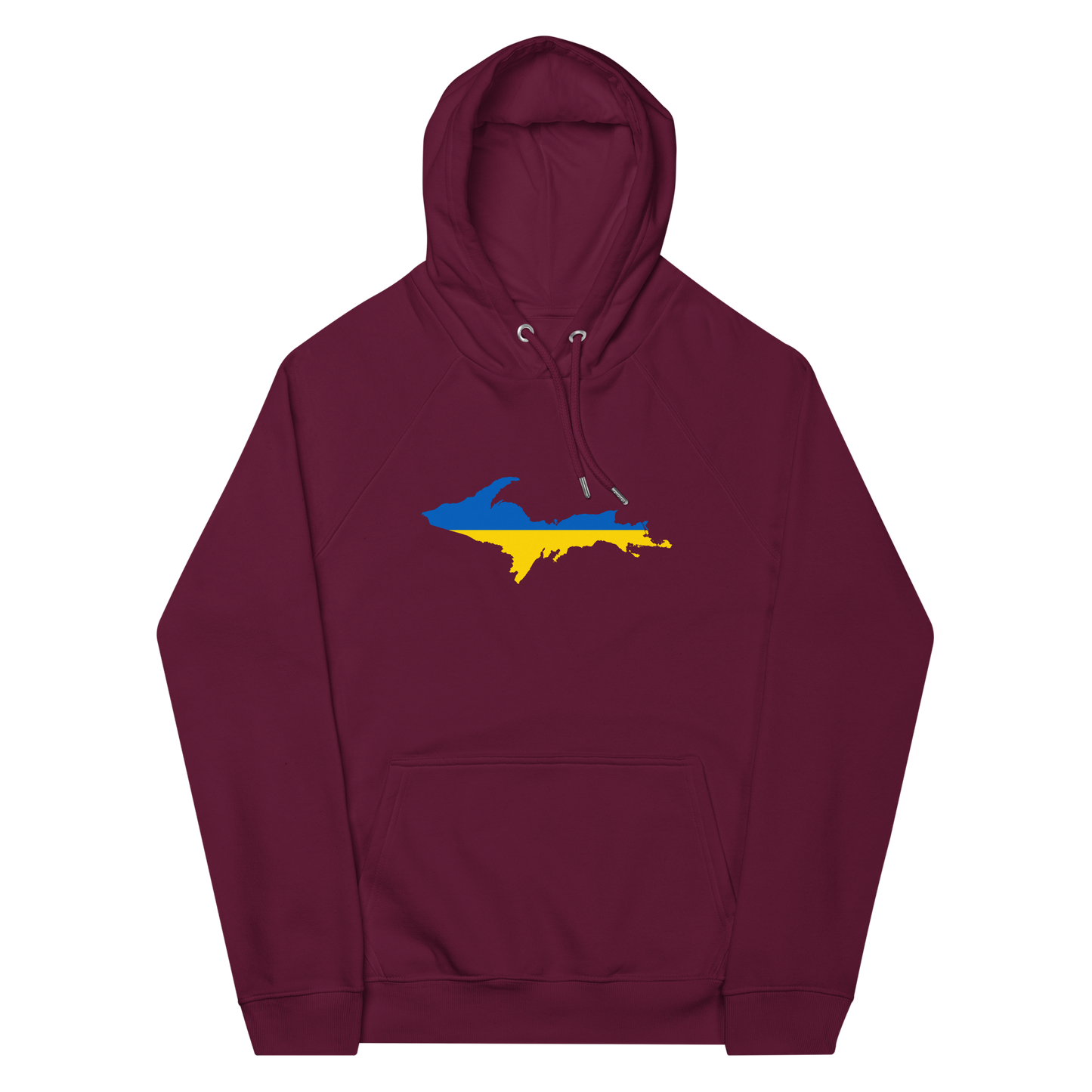 Michigan Upper Peninsula Hoodie (w/ UP Ukraine Flag Outline) | Unisex Organic