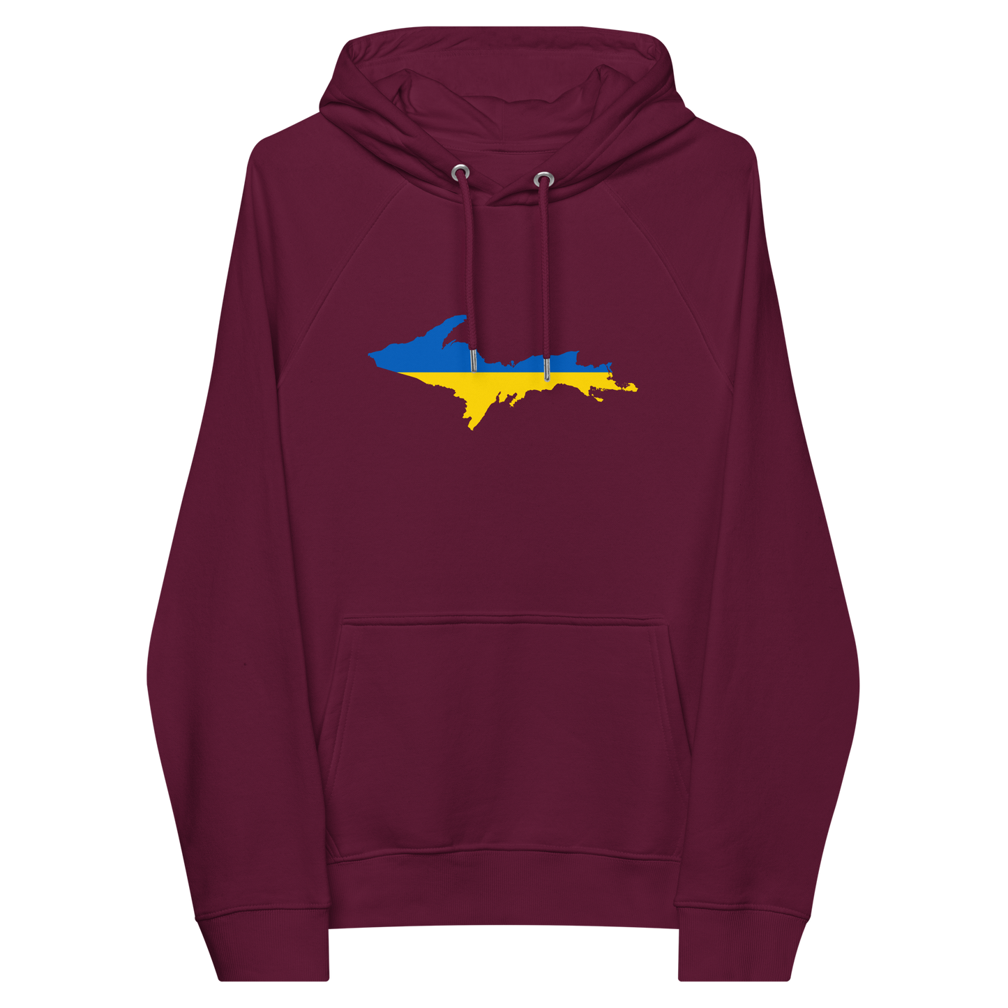 Michigan Upper Peninsula Hoodie (w/ UP Ukraine Flag Outline) | Unisex Organic