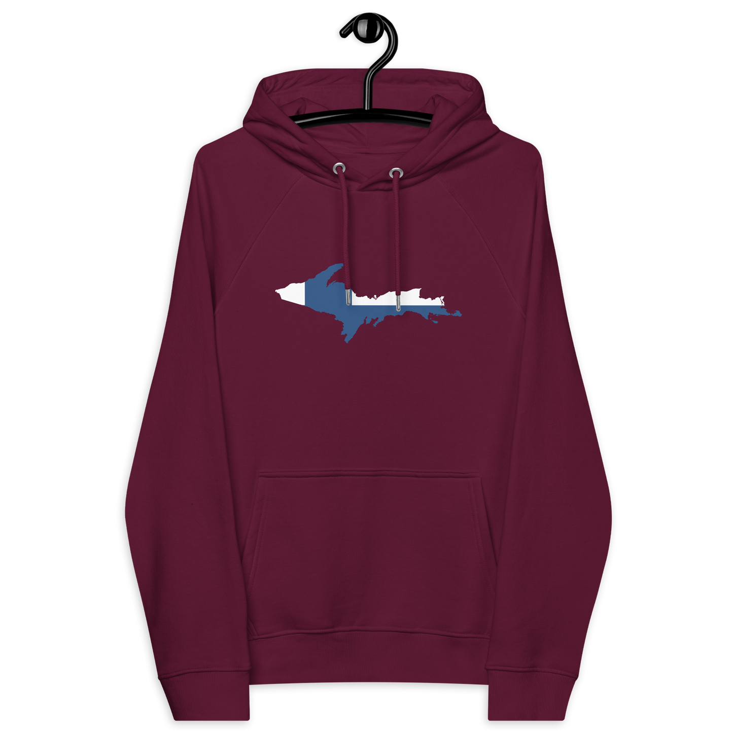 Michigan Upper Peninsula Hoodie (w/ UP Finland Flag Outline) | Unisex Organic