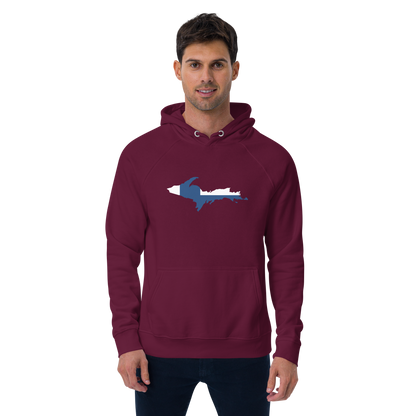 Michigan Upper Peninsula Hoodie (w/ UP Finland Flag Outline) | Unisex Organic