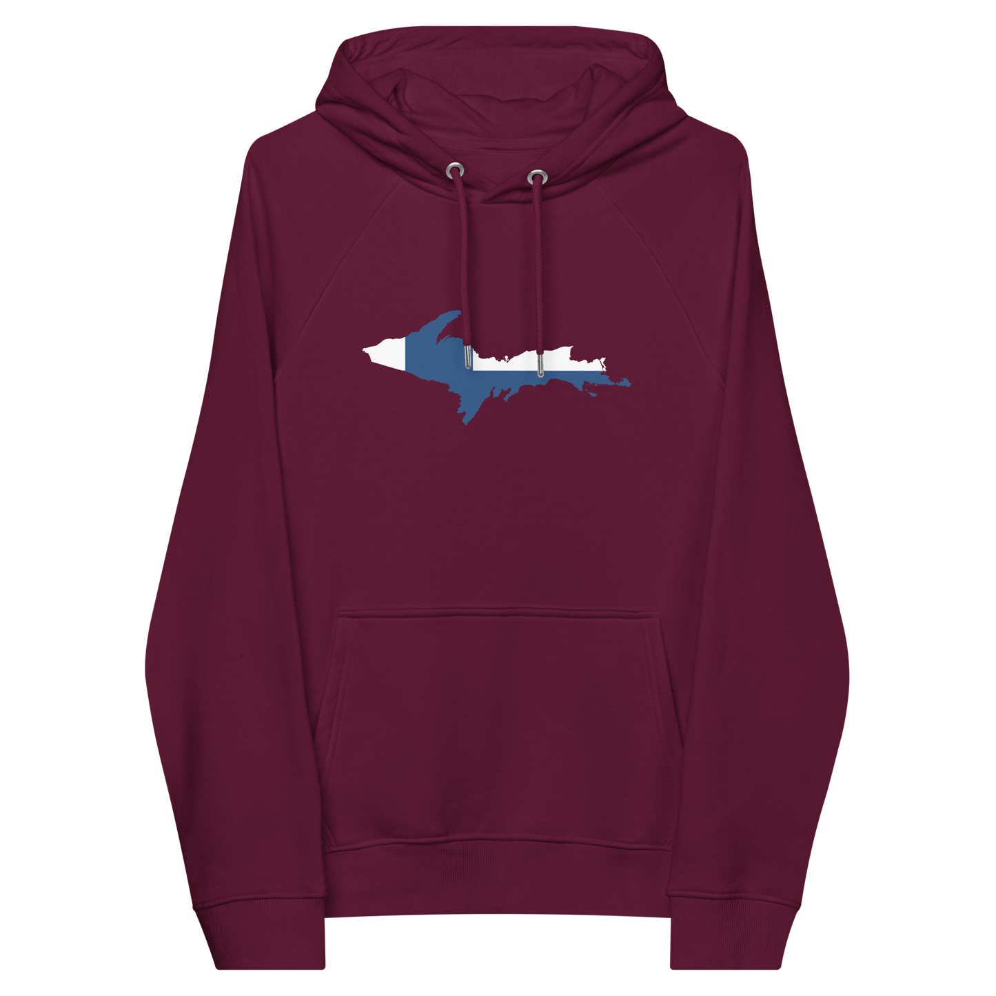 Michigan Upper Peninsula Hoodie (w/ UP Finland Flag Outline) | Unisex Organic