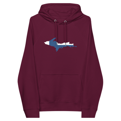 Michigan Upper Peninsula Hoodie (w/ UP Finland Flag Outline) | Unisex Organic