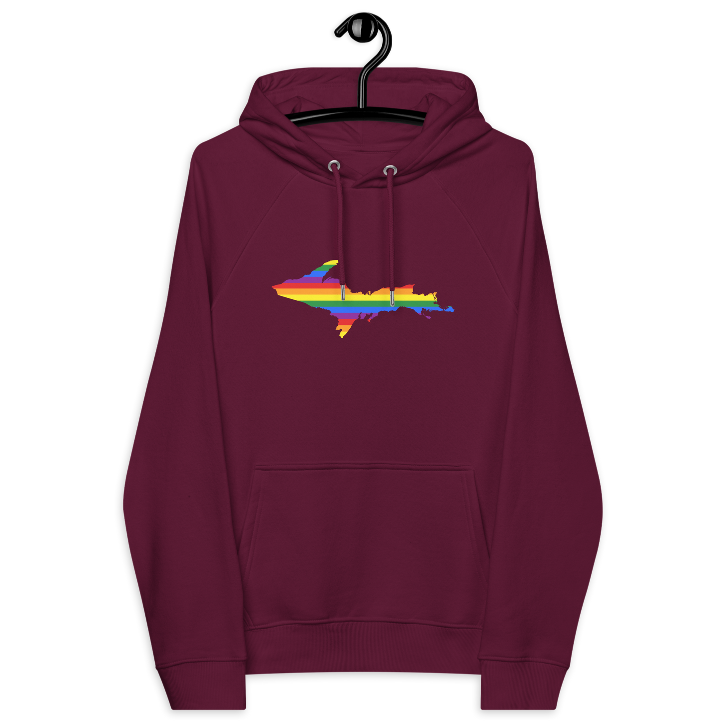 Michigan Upper Peninsula Hoodie (w/ UP Pride Flag Outline) | Unisex Organic