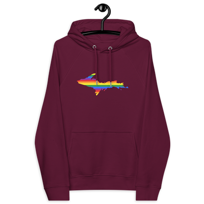 Michigan Upper Peninsula Hoodie (w/ UP Pride Flag Outline) | Unisex Organic