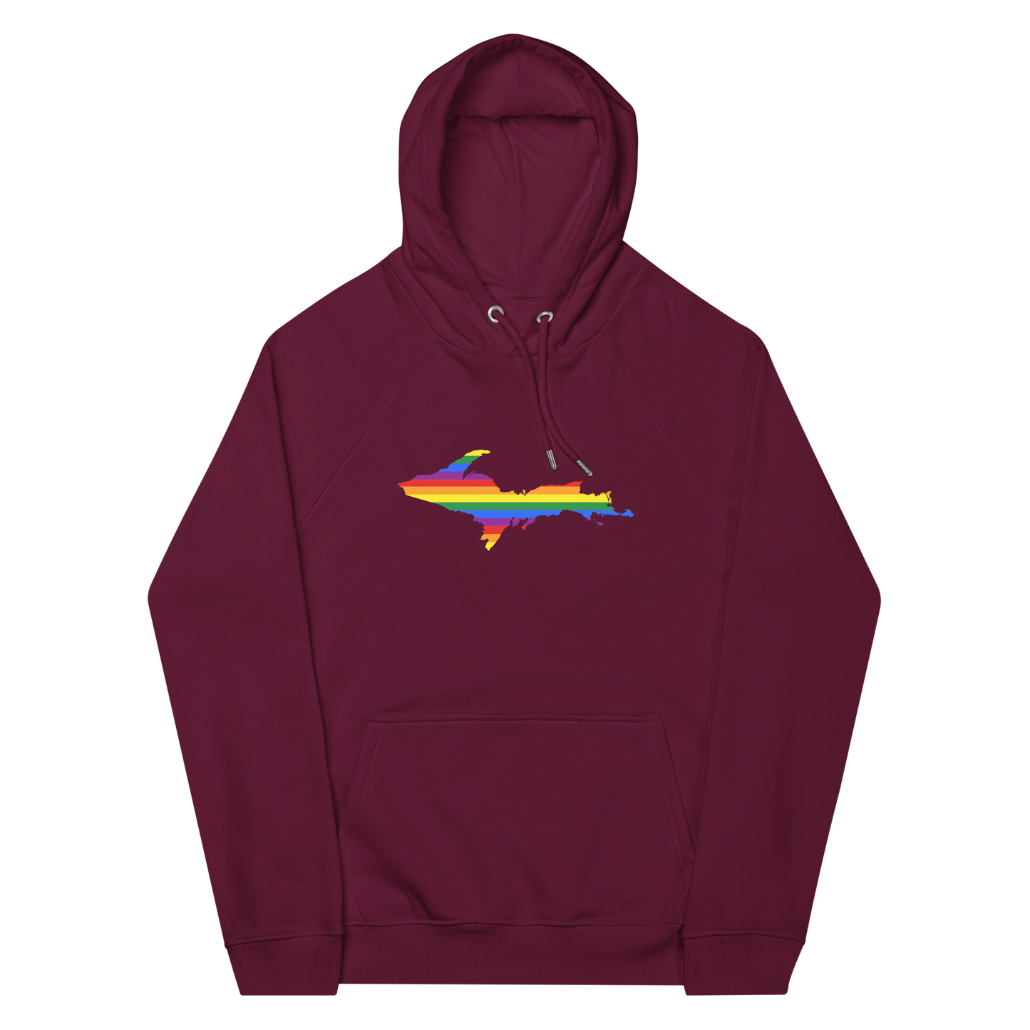 Michigan Upper Peninsula Hoodie (w/ UP Pride Flag Outline) | Unisex Organic