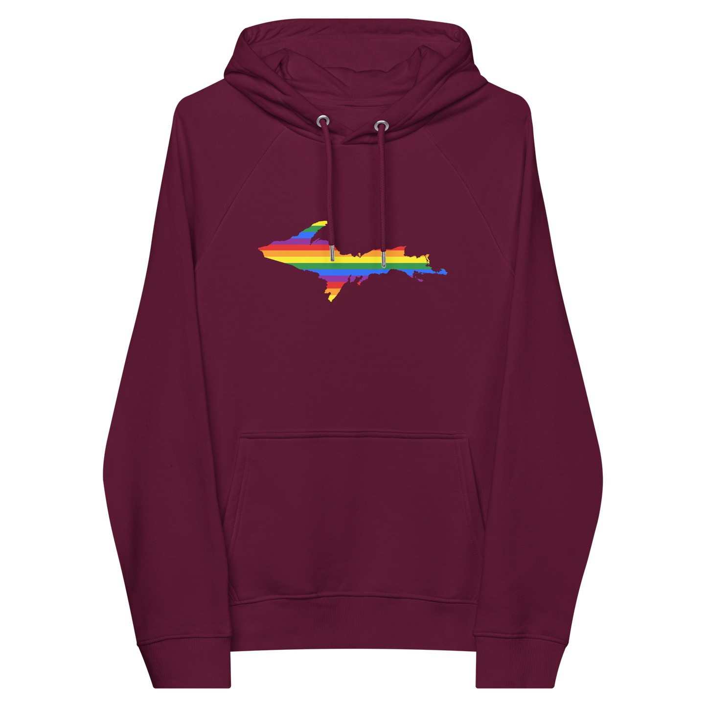 Michigan Upper Peninsula Hoodie (w/ UP Pride Flag Outline) | Unisex Organic