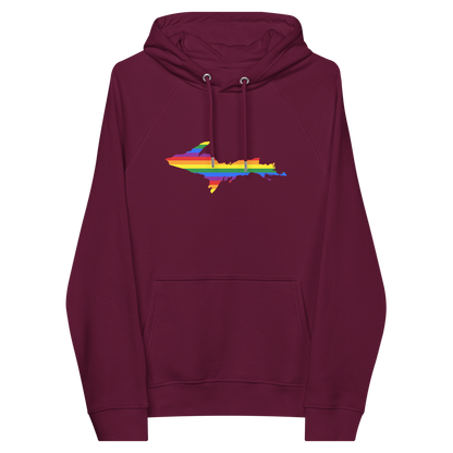 Michigan Upper Peninsula Hoodie (w/ UP Pride Flag Outline) | Unisex Organic