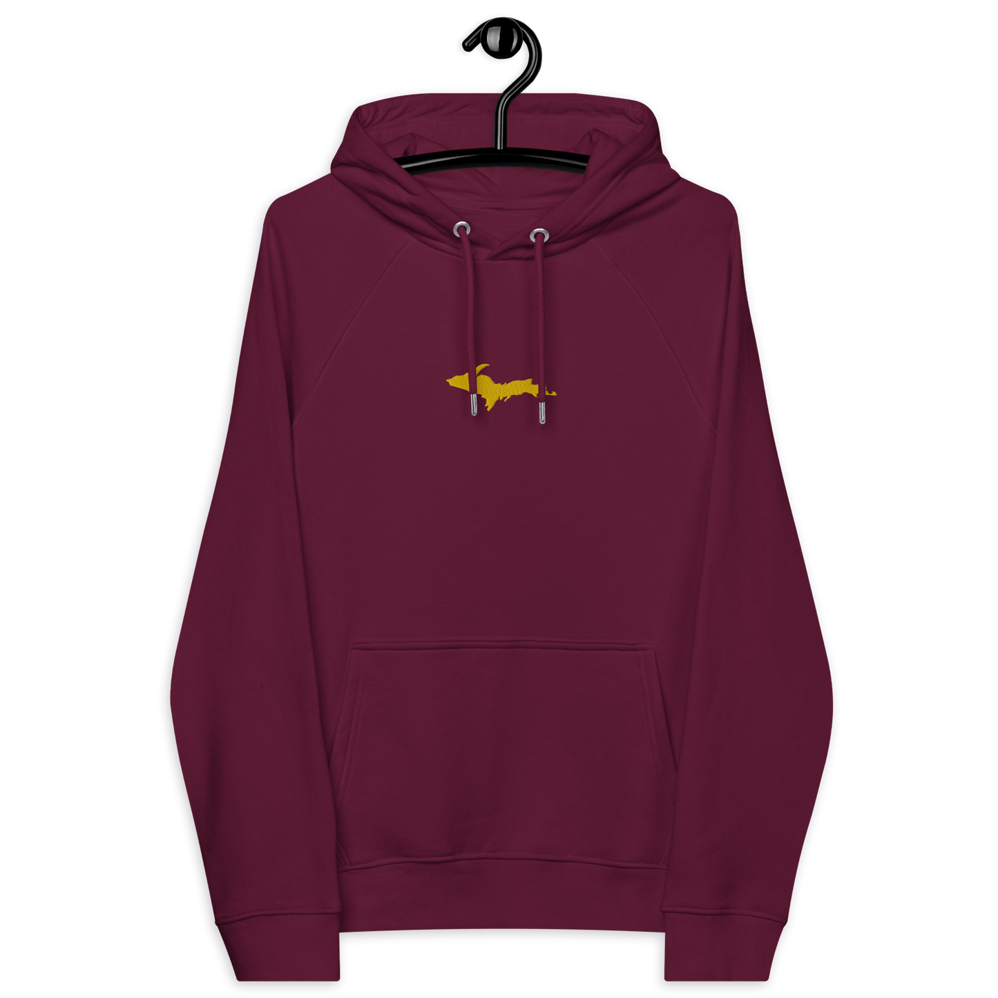 Michigan Upper Peninsula Hoodie (w/ Embroidered Gold UP Outline) | Unisex Organic