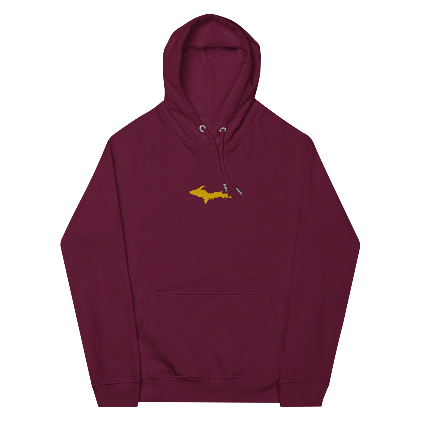 Michigan Upper Peninsula Hoodie (w/ Embroidered Gold UP Outline) | Unisex Organic