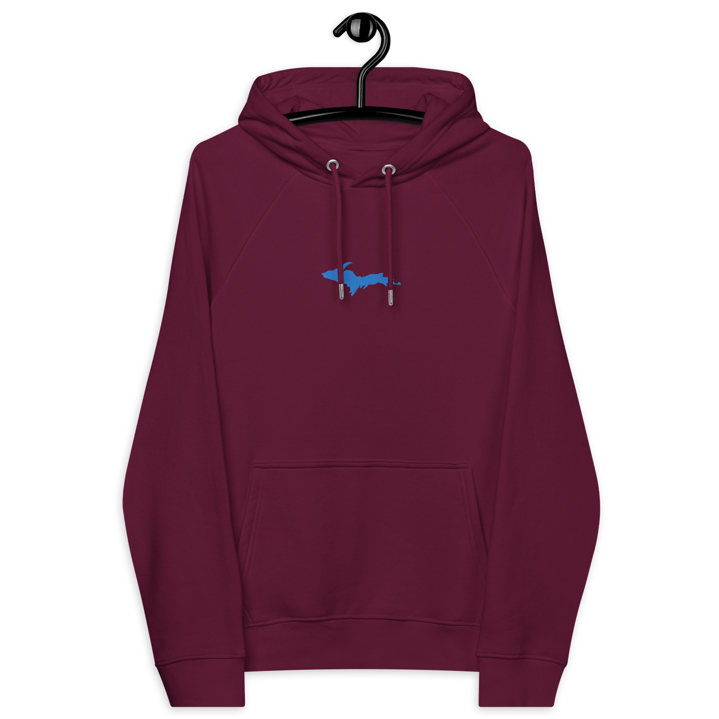 Michigan Upper Peninsula Hoodie (w/ Embroidered Azure UP Outline) | Unisex Organic