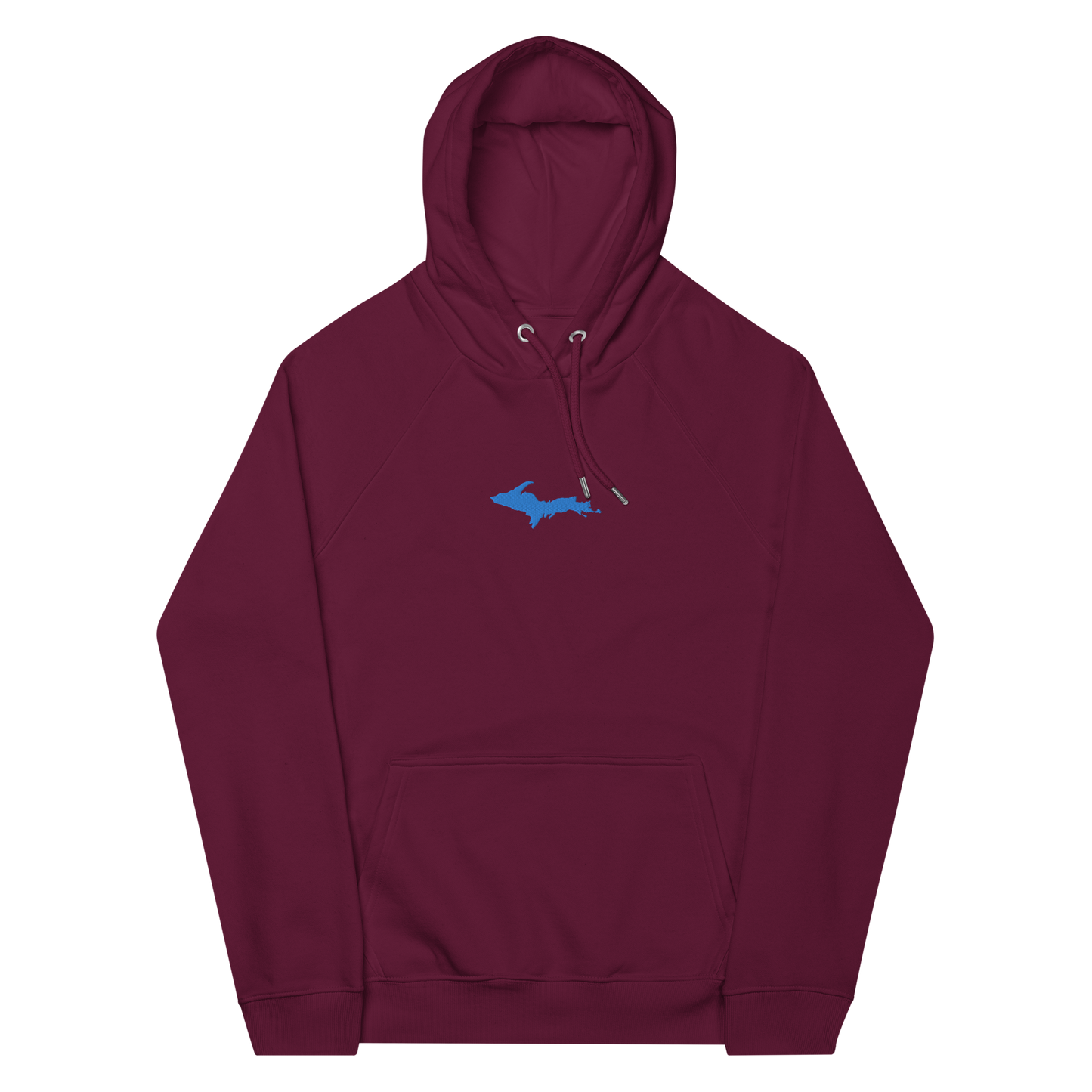 Michigan Upper Peninsula Hoodie (w/ Embroidered Azure UP Outline) | Unisex Organic