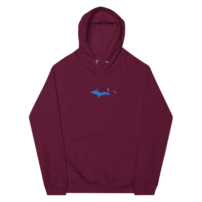 Michigan Upper Peninsula Hoodie (w/ Embroidered Azure UP Outline) | Unisex Organic