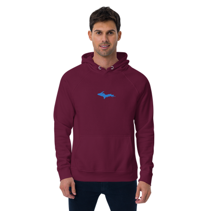 Michigan Upper Peninsula Hoodie (w/ Embroidered Azure UP Outline) | Unisex Organic