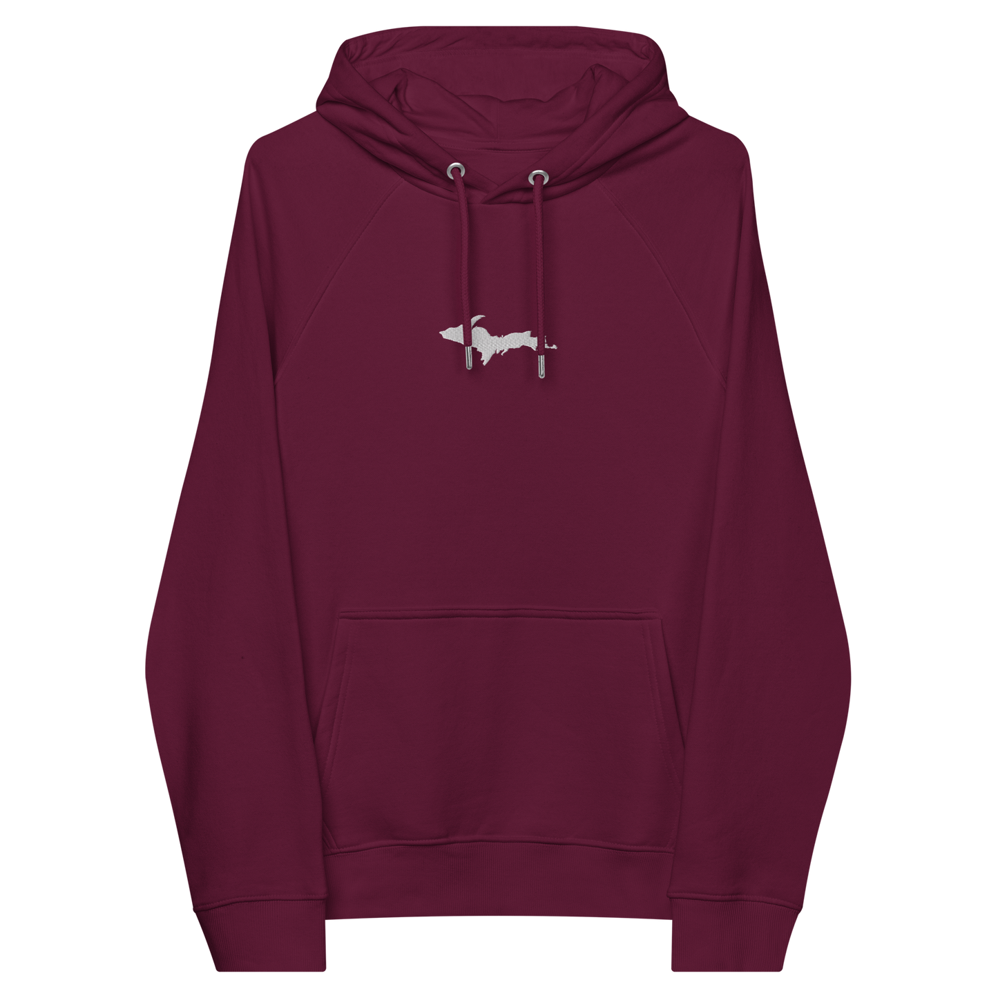 Michigan Upper Peninsula Hoodie (w/ Embroidered UP Outline) | Unisex Organic