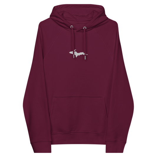 Michigan Upper Peninsula Hoodie (w/ Embroidered UP Outline) | Unisex Organic