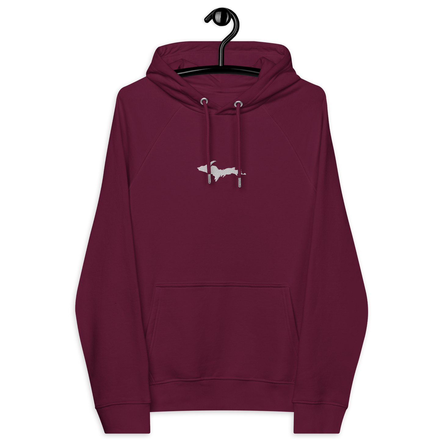 Michigan Upper Peninsula Hoodie (w/ Embroidered UP Outline) | Unisex Organic