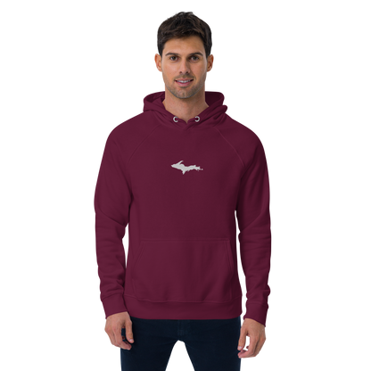 Michigan Upper Peninsula Hoodie (w/ Embroidered UP Outline) | Unisex Organic