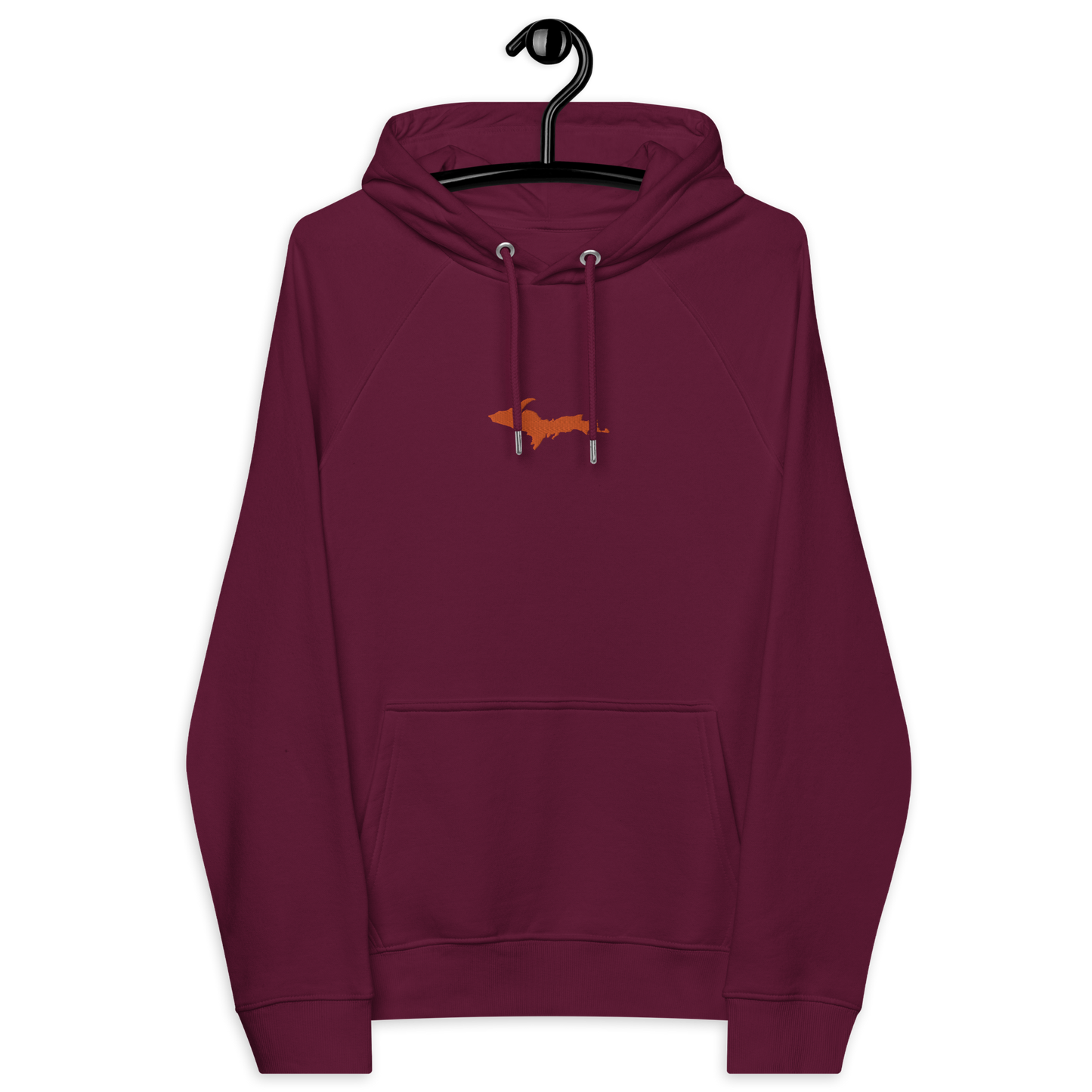 Michigan Upper Peninsula Hoodie (w/ Embroidered Orange UP Outline) | Unisex Organic