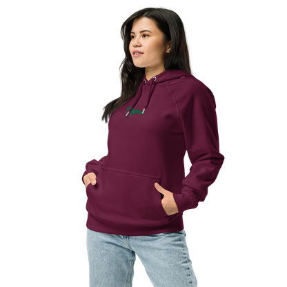 Michigan Upper Peninsula Hoodie (w/ Embroidered Green UP Outline) | Unisex Organic