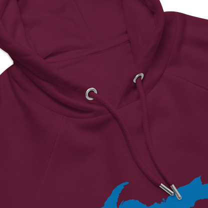 Michigan Upper Peninsula Hoodie (w/ Azure UP Outline) | Unisex Organic