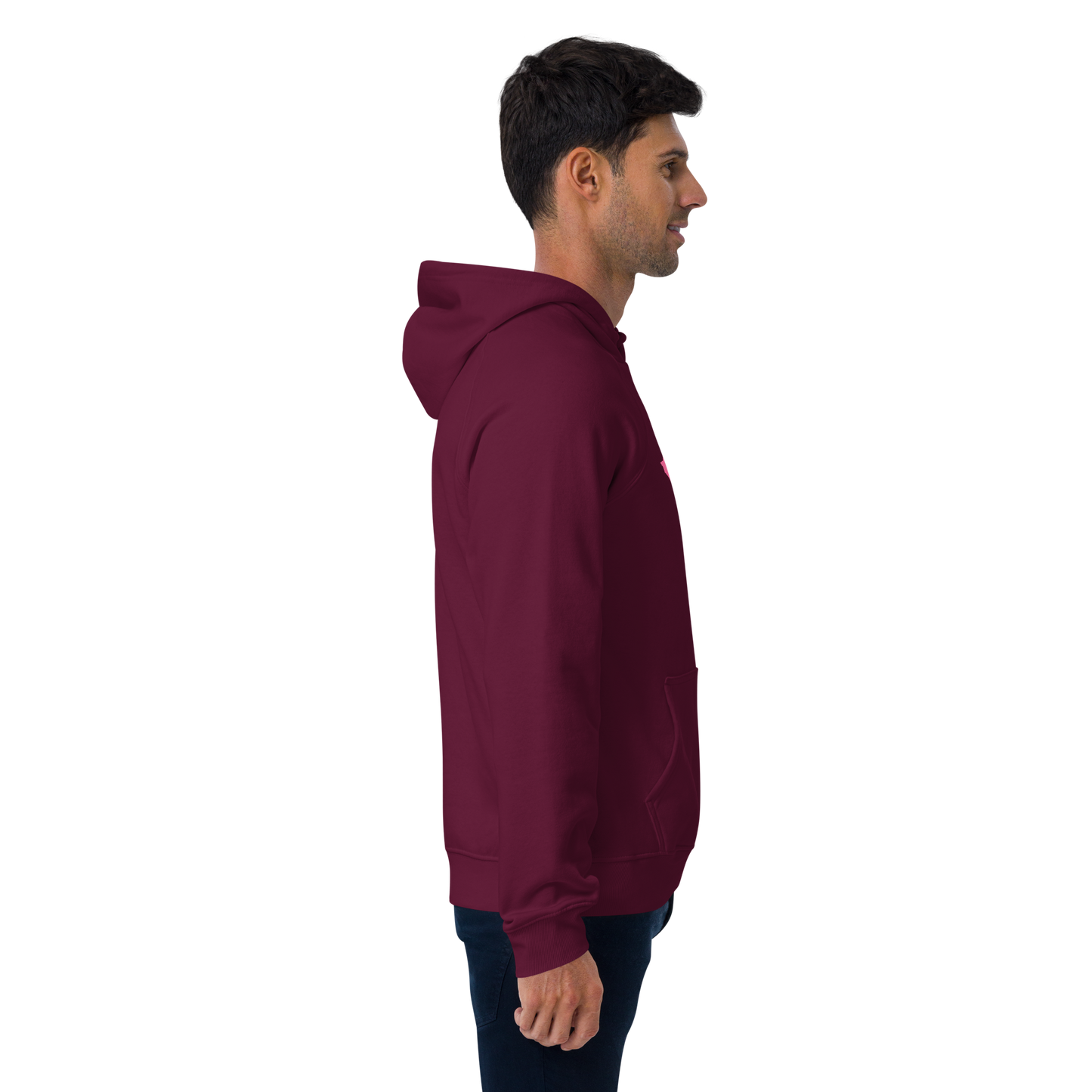 Michigan Upper Peninsula Hoodie (w/ Pink UP Outline) | Unisex Organic