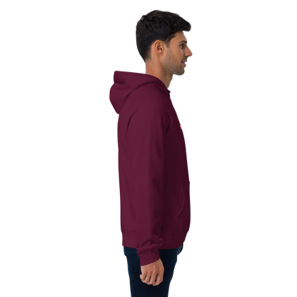 Michigan Upper Peninsula Hoodie (w/ Pink UP Outline) | Unisex Organic